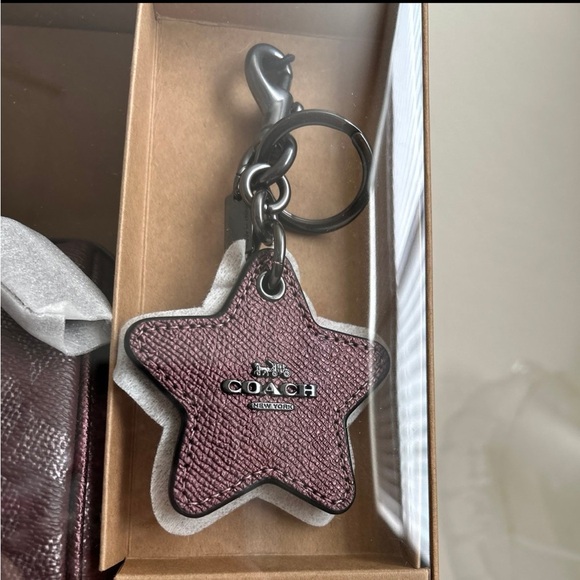 Coach Boxed Mini Rowan Crossbody Bag And Mirror Bag Charm Set In Signature Canva - Picture 11 of 12